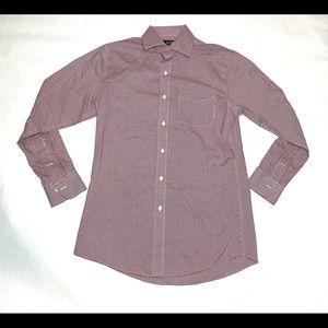 Men’s polo plaid button down shirt